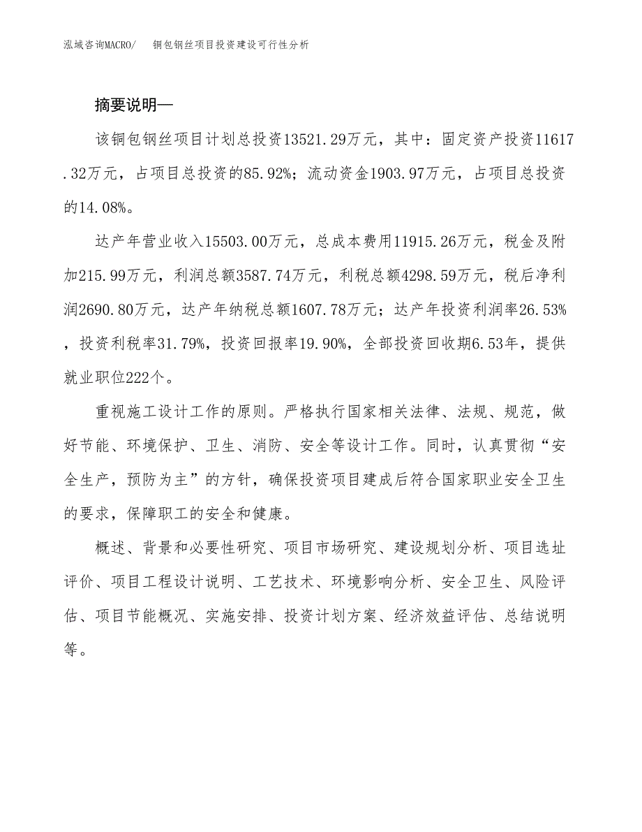 铜包钢丝项目投资建设可行性分析.docx_第2页