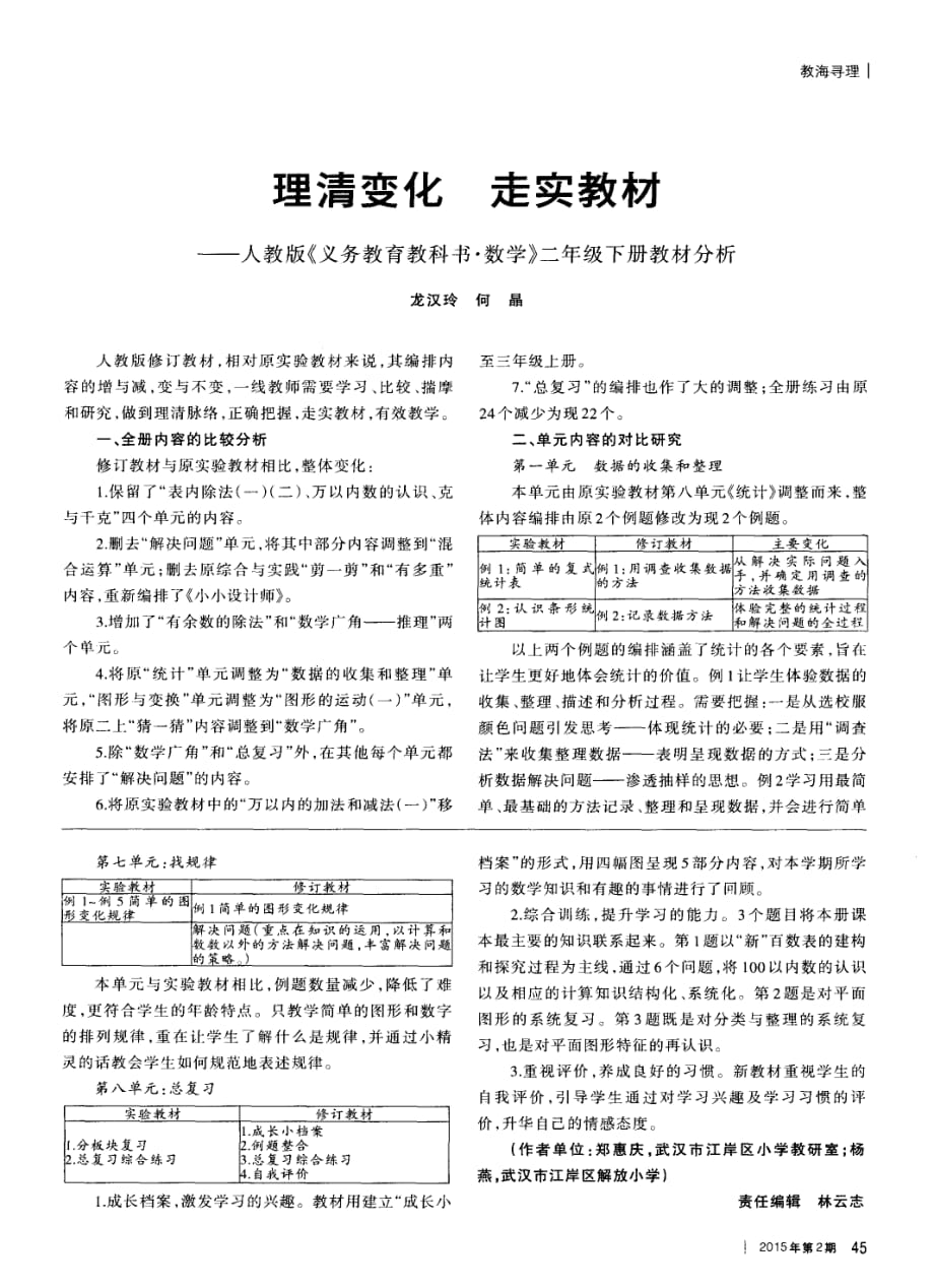 理清变化走实教材--人教版《义务教育教科书&amp#183;数学》二年级下册教材分析.pdf_第1页