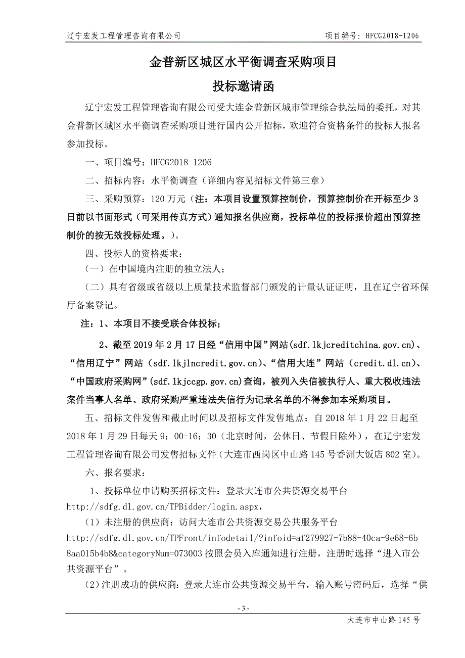 金普新区城区水平衡调查采购项目招标文件_第3页