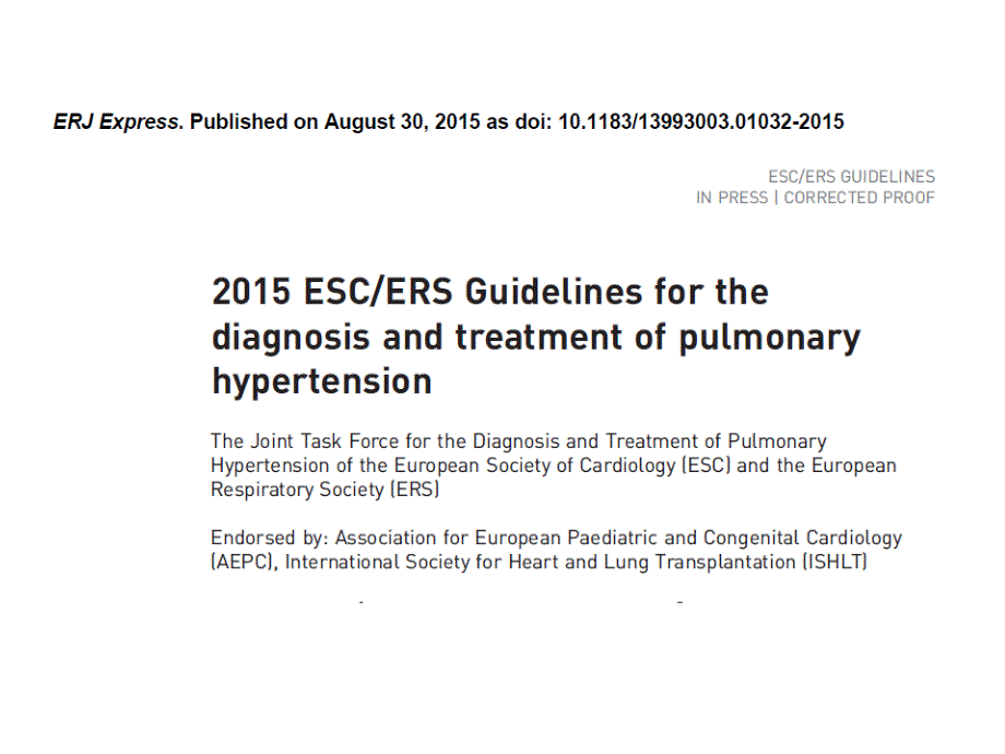 结缔组织病相关肺动脉高压预后评估—2015年 ESC ERS肺高压诊治指南解读_第4页