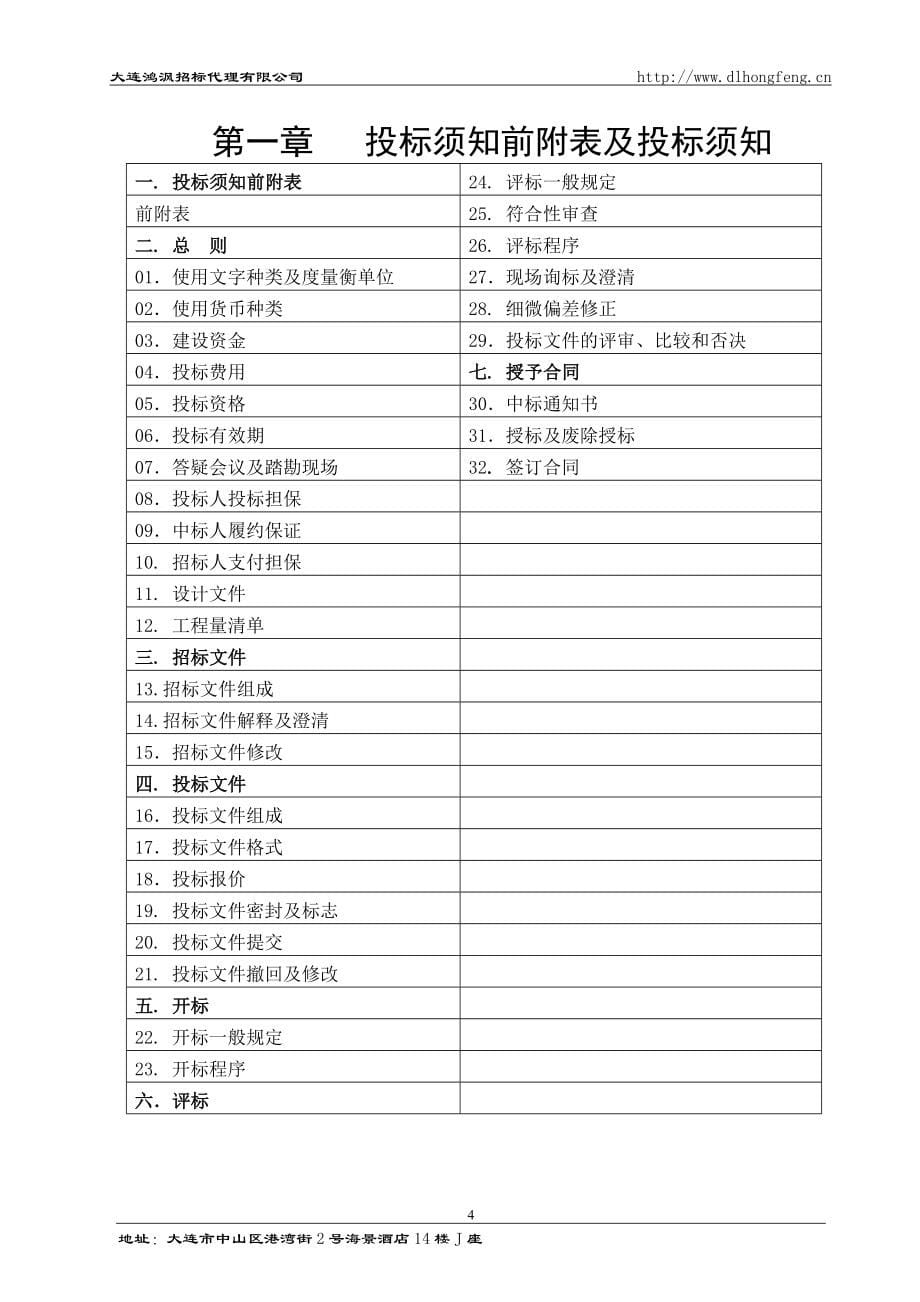 大连职业技术学院夏家河校区A区道路维修改造项目招标文件_第5页