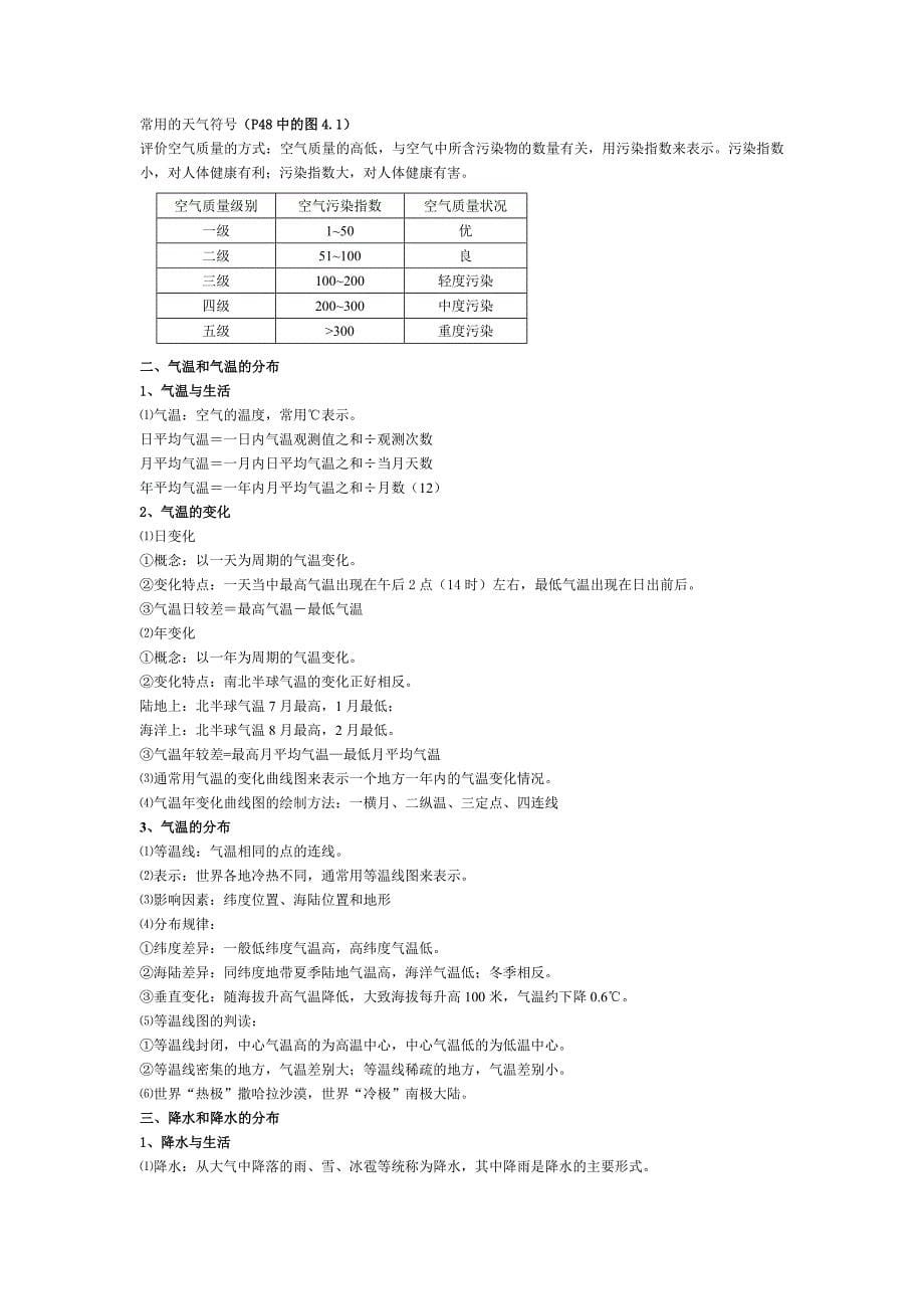 初中地理会考复习(人教版) 2综述_第5页