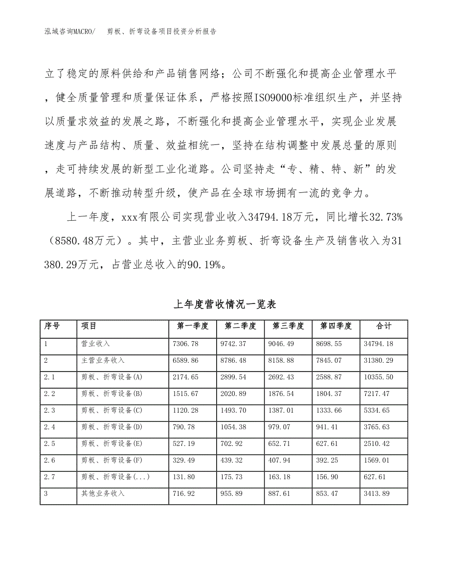 剪板、折弯设备项目投资分析报告（总投资20000万元）（74亩）_第3页