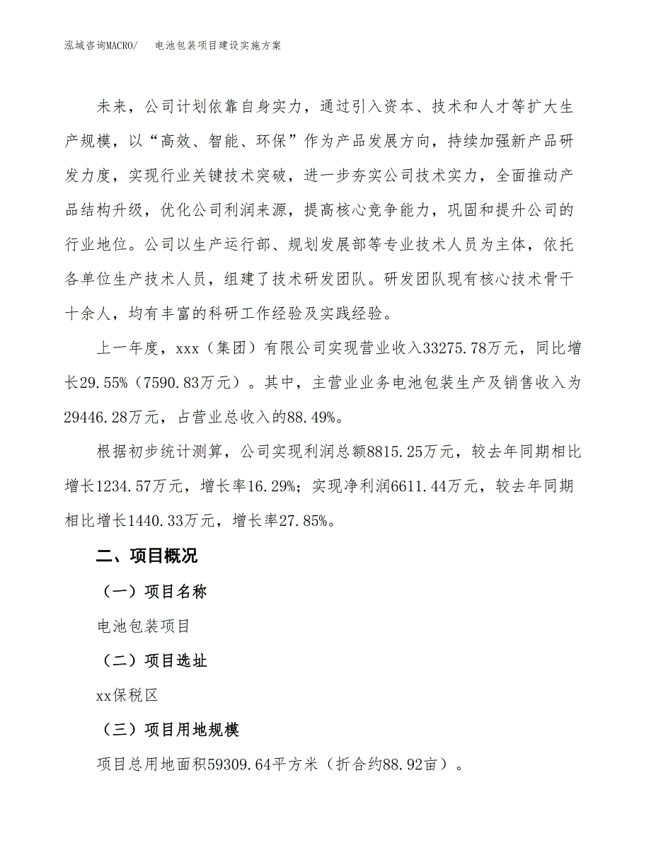 电池包装项目建设实施方案（模板）_第2页