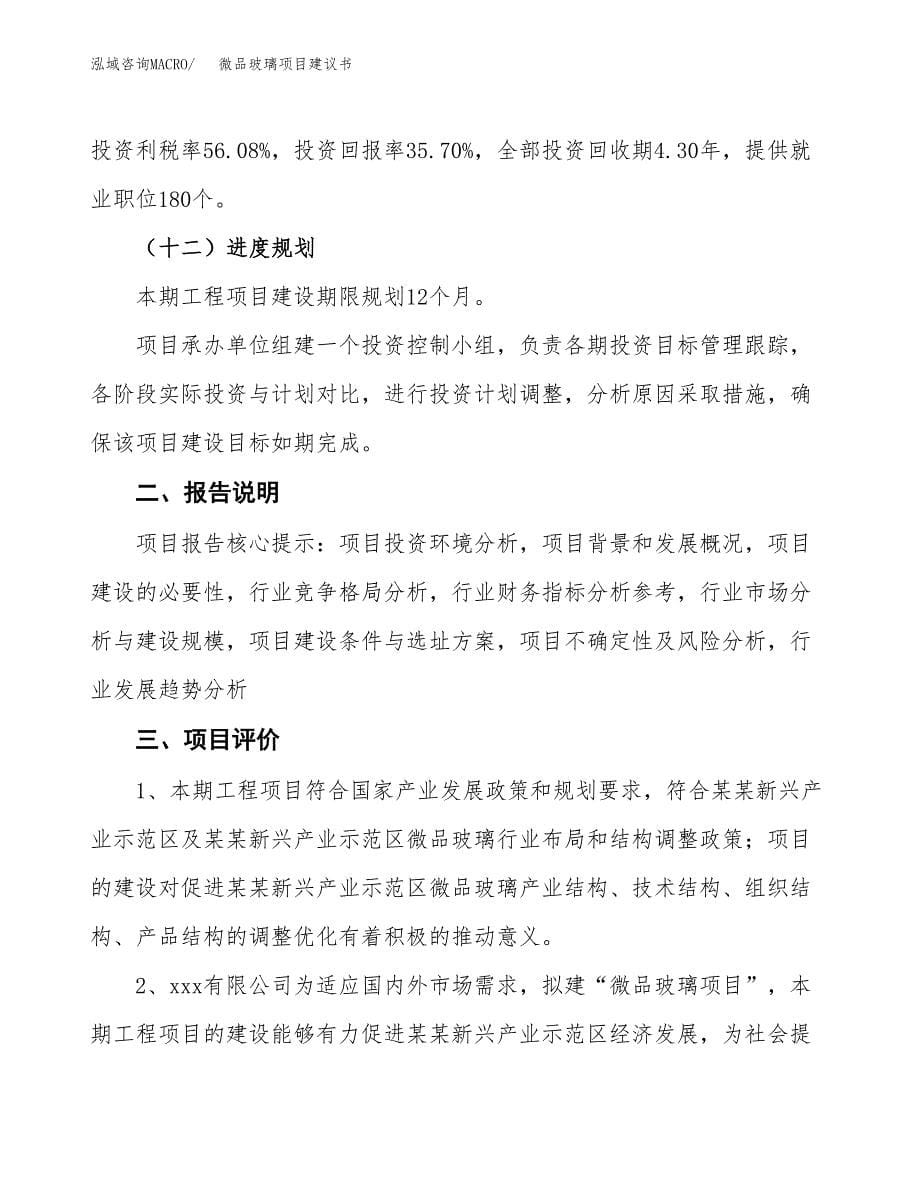 微品玻璃项目建议书（可研报告）.docx_第5页