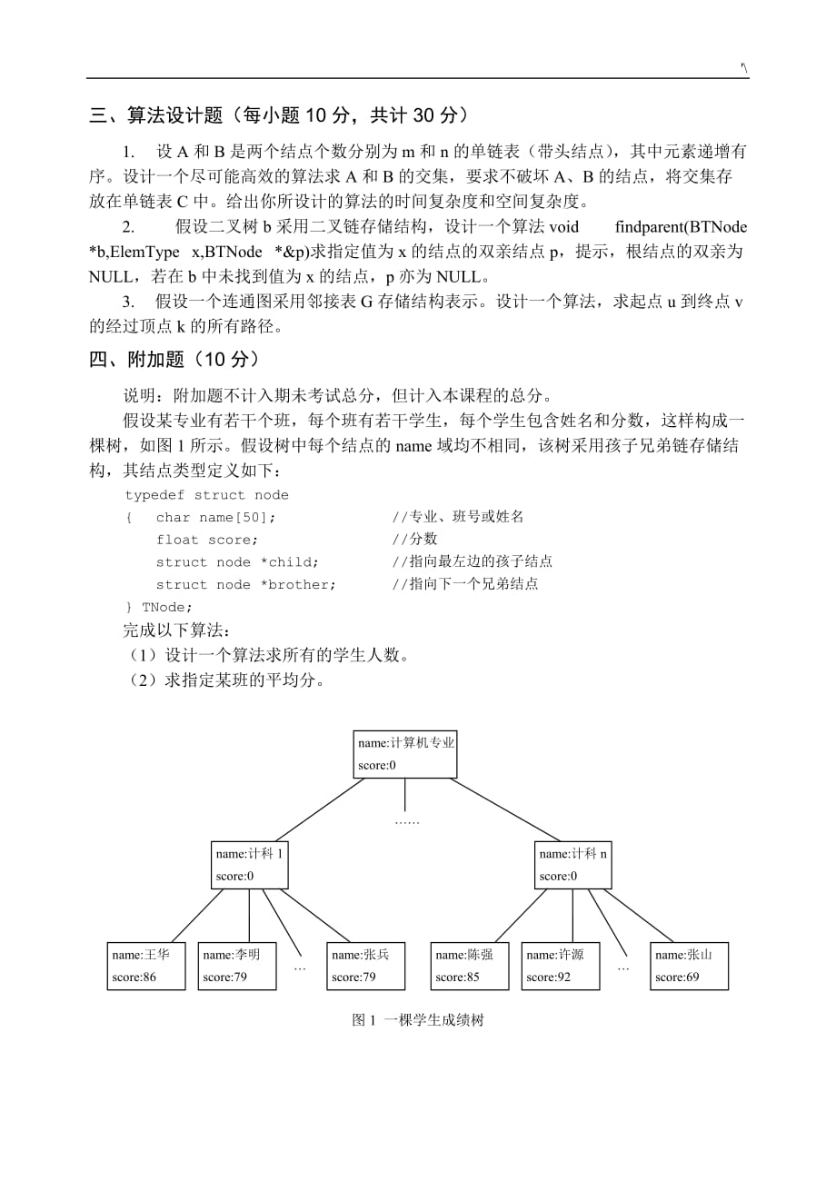 数据结构考试-题1_第4页