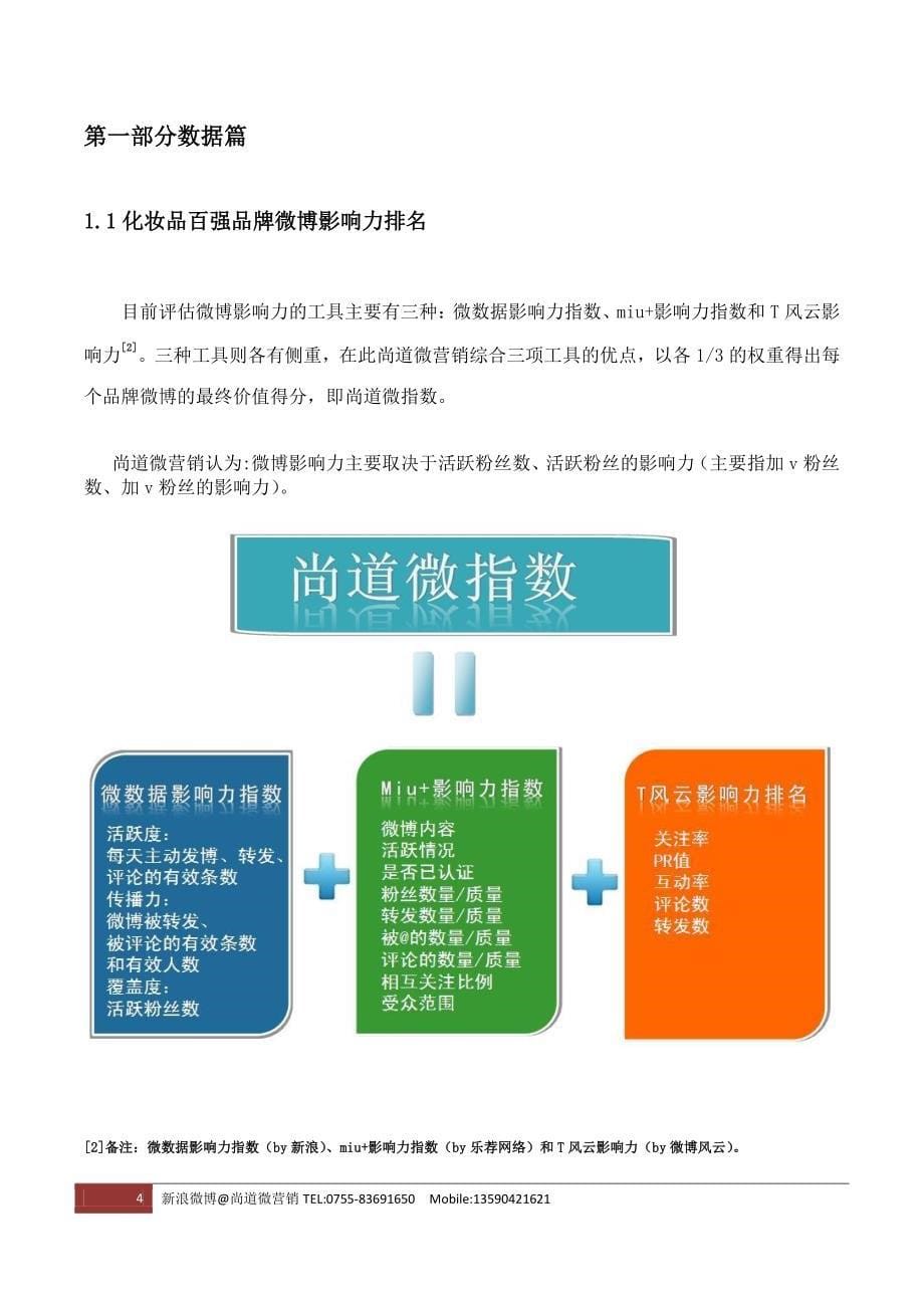 化妆品百强品牌微博研究报告（第一部分）_第5页