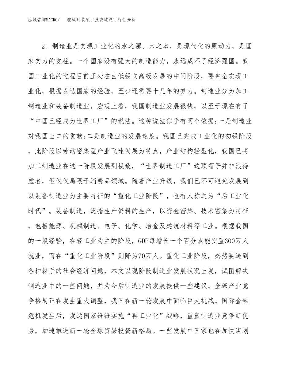 驼绒时装项目投资建设可行性分析.docx_第5页