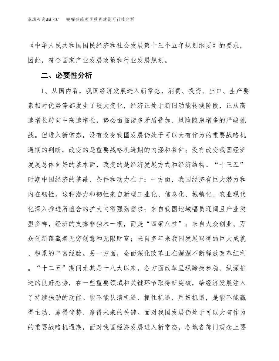 鸭嘴砂轮项目投资建设可行性分析.docx_第5页