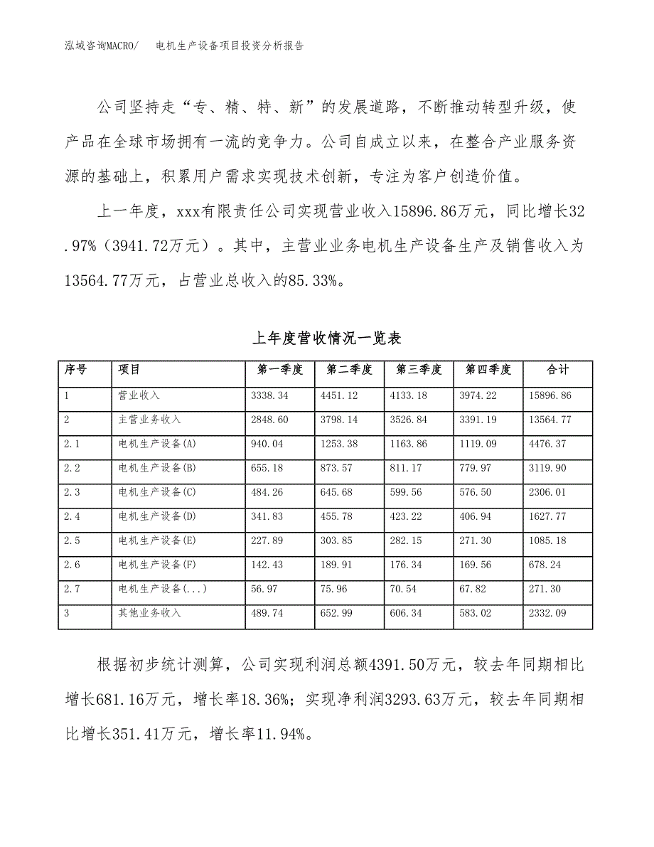 电机生产设备项目投资分析报告（总投资11000万元）（47亩）_第3页