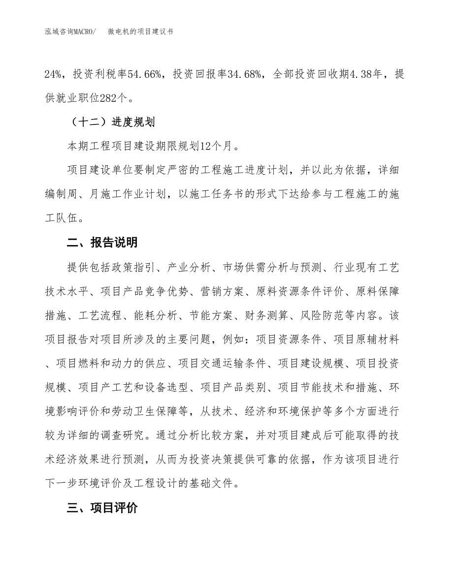 微电机的项目建议书（可研报告）.docx_第5页