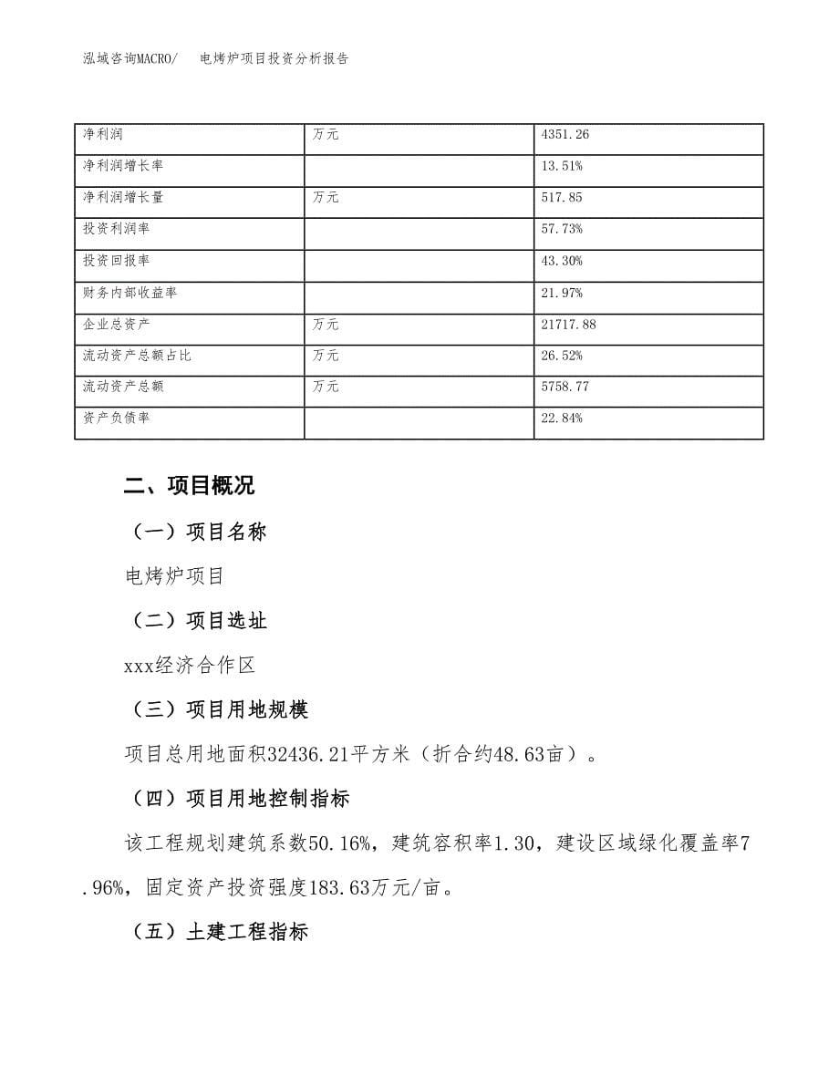 电烤炉项目投资分析报告（总投资14000万元）（49亩）_第5页