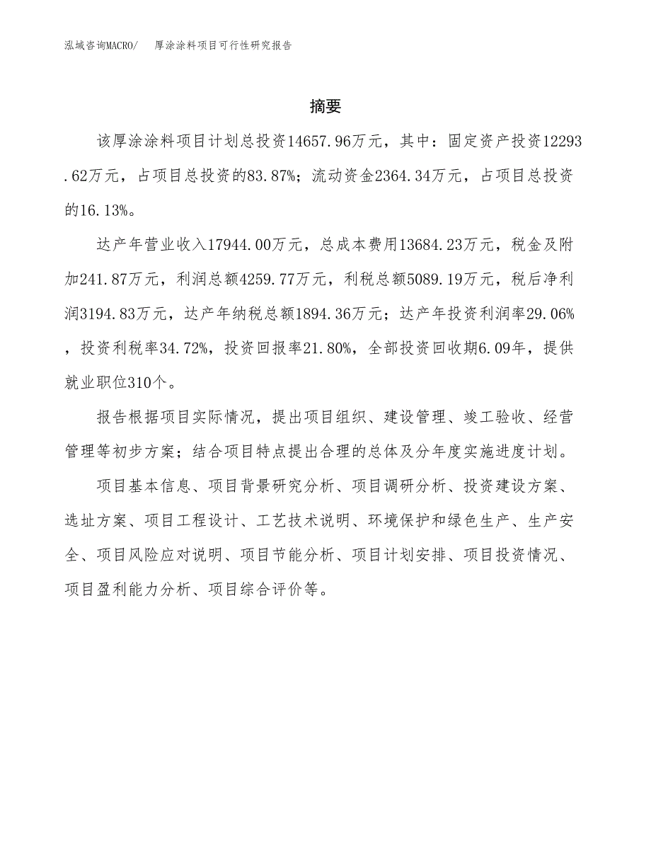 厚涂涂料项目可行性研究报告汇报设计.docx_第2页