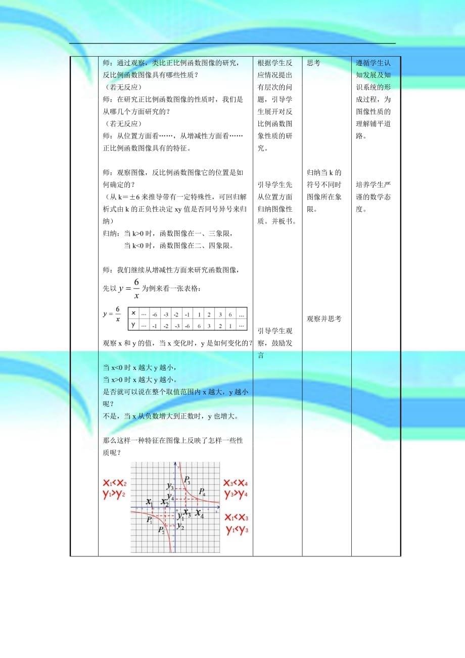 反比例函数图像与性质教学导案_第5页