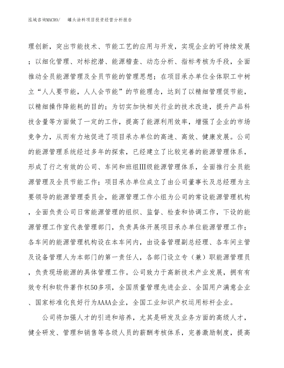 罐头涂料项目投资经营分析报告模板.docx_第2页