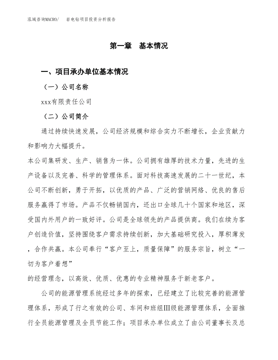 岩电钻项目投资分析报告（总投资13000万元）（46亩）_第2页