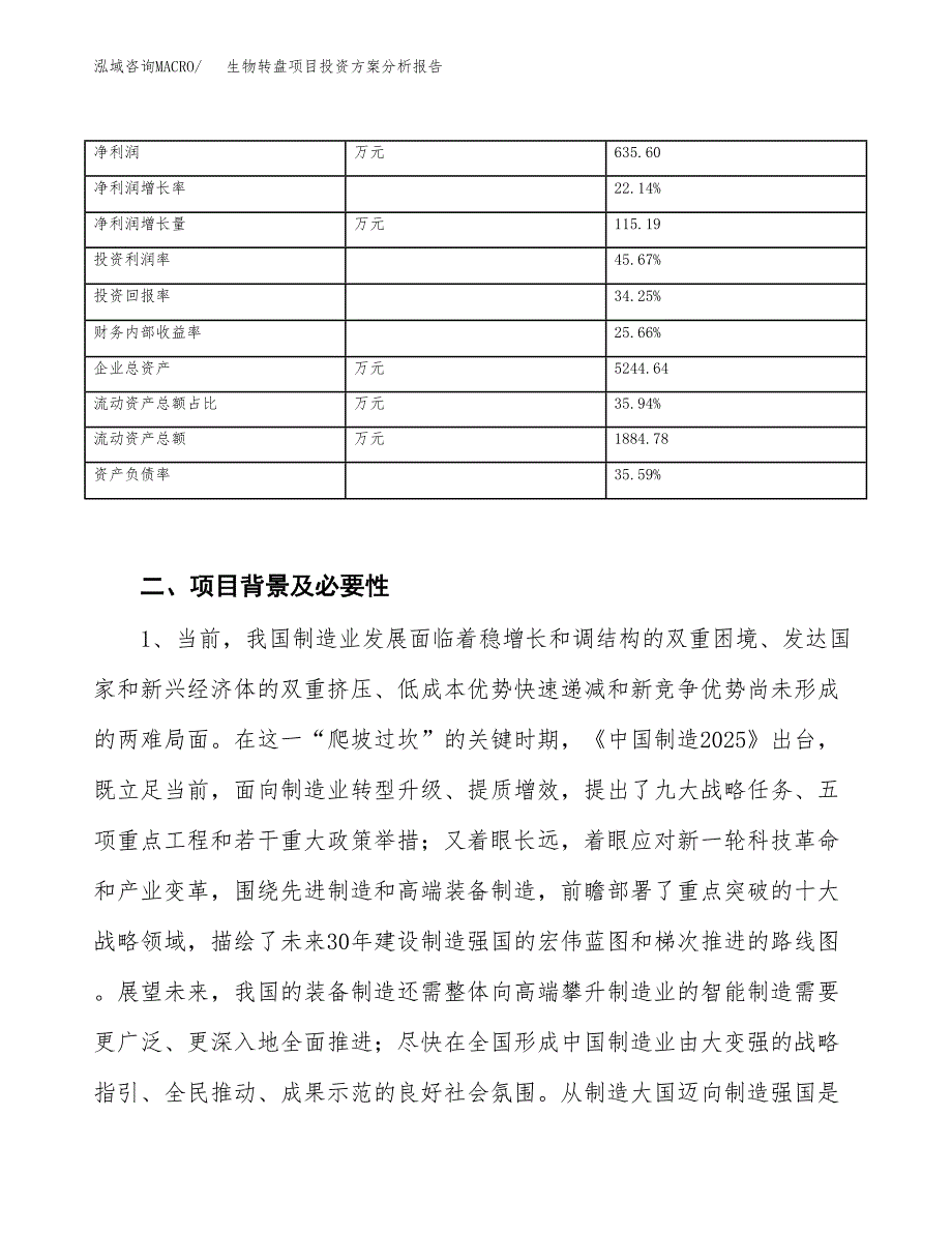 生物转盘项目投资方案分析报告.docx_第3页