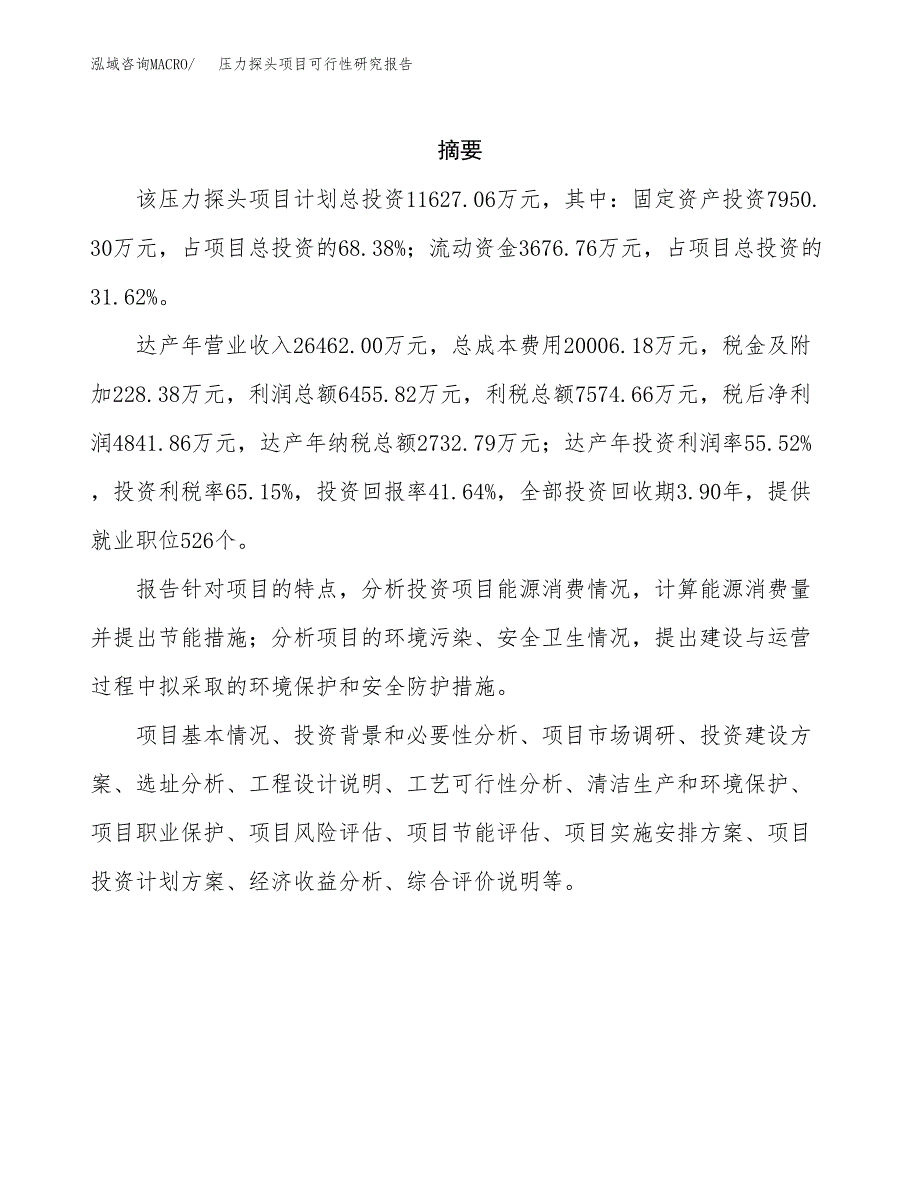 压力探头项目可行性研究报告汇报设计.docx_第2页