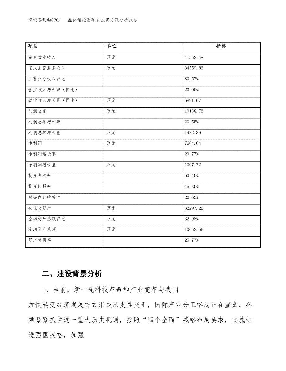 晶体谐振器项目投资方案分析报告.docx_第3页