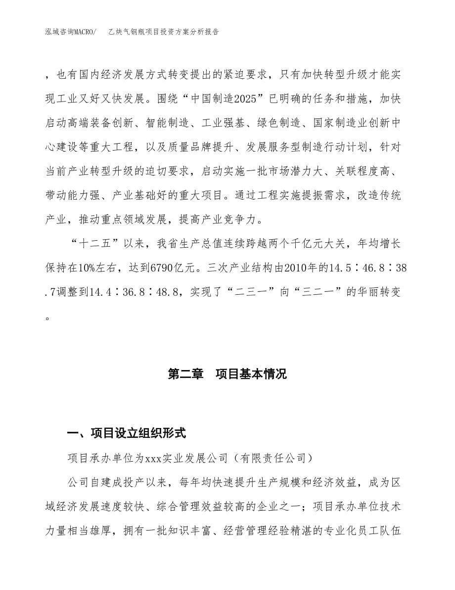 乙炔气钢瓶项目投资方案分析报告.docx_第5页