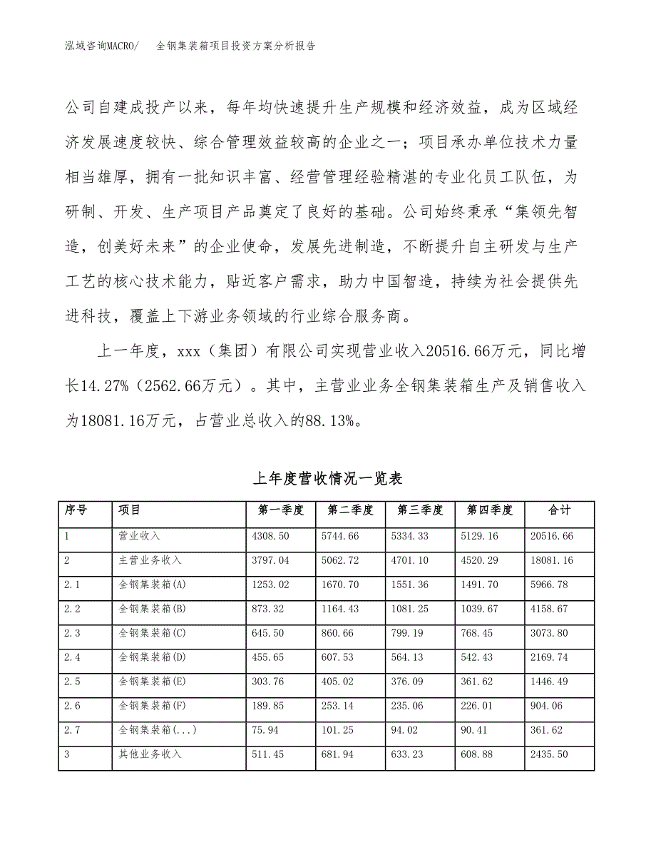 全钢集装箱项目投资方案分析报告.docx_第2页