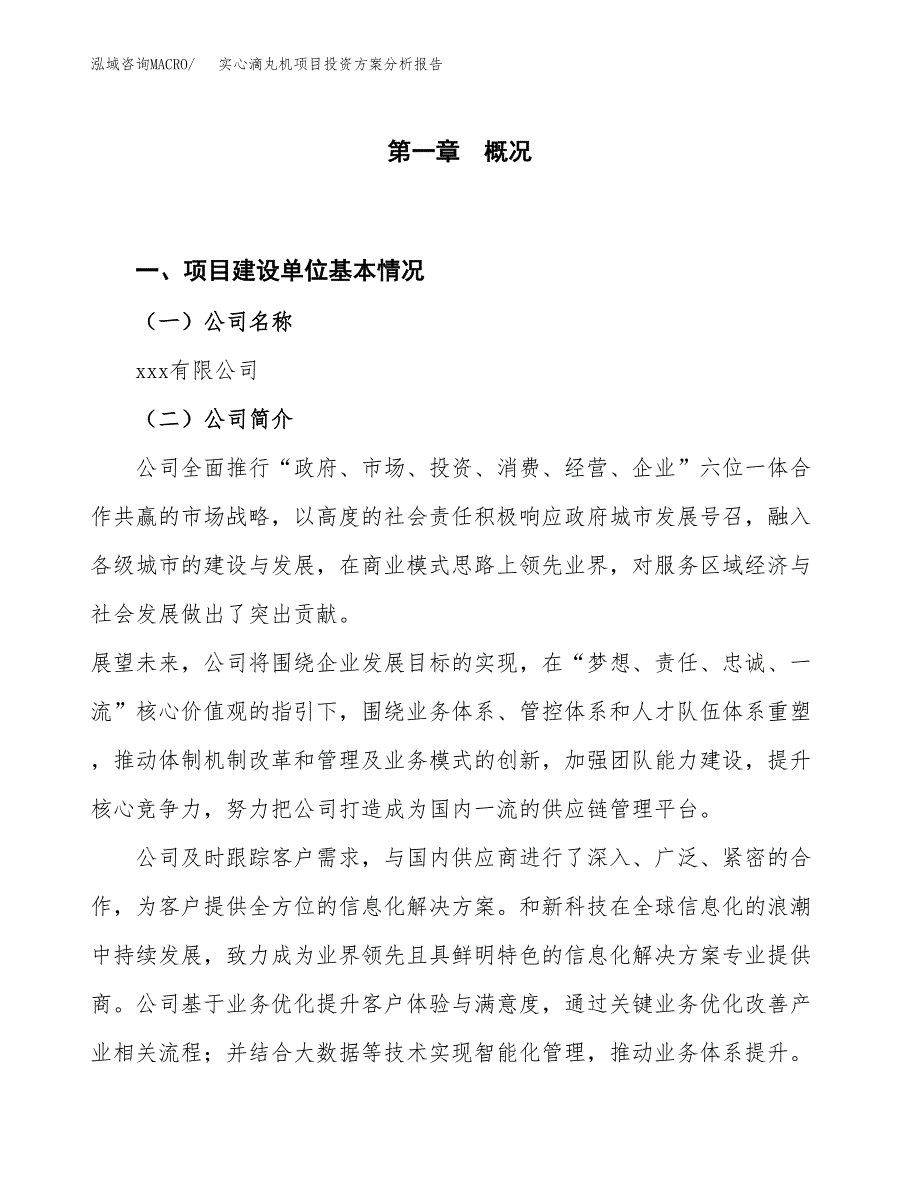 实心滴丸机项目投资方案分析报告.docx_第1页