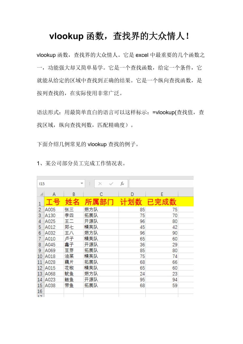 vlookup函数实战应用_第1页