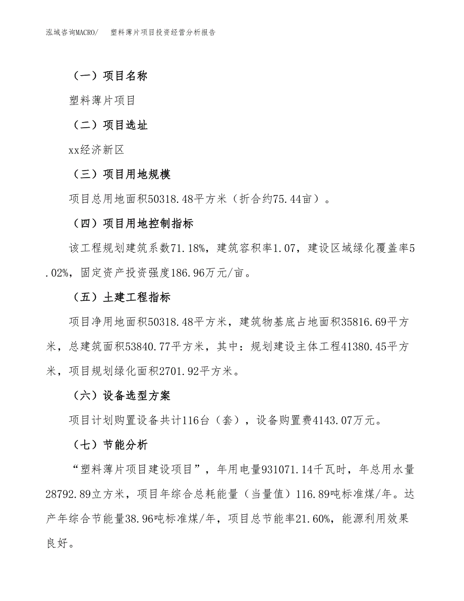 塑料薄片项目投资经营分析报告模板.docx_第3页