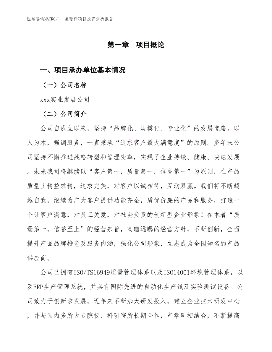 桌球杆项目投资分析报告（总投资15000万元）（67亩）_第2页