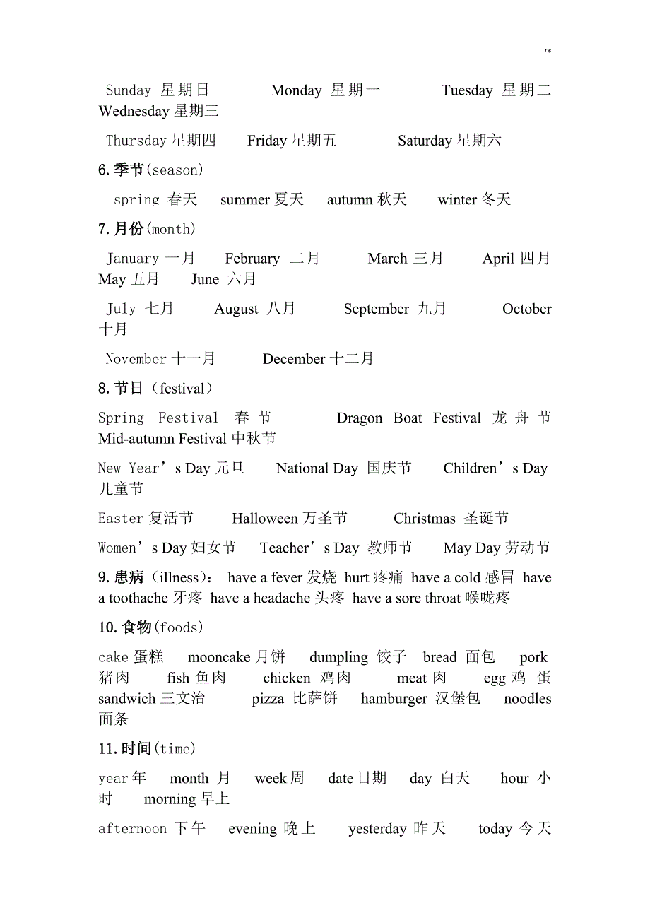 小升初中英语考点学习总结复习材料_第2页