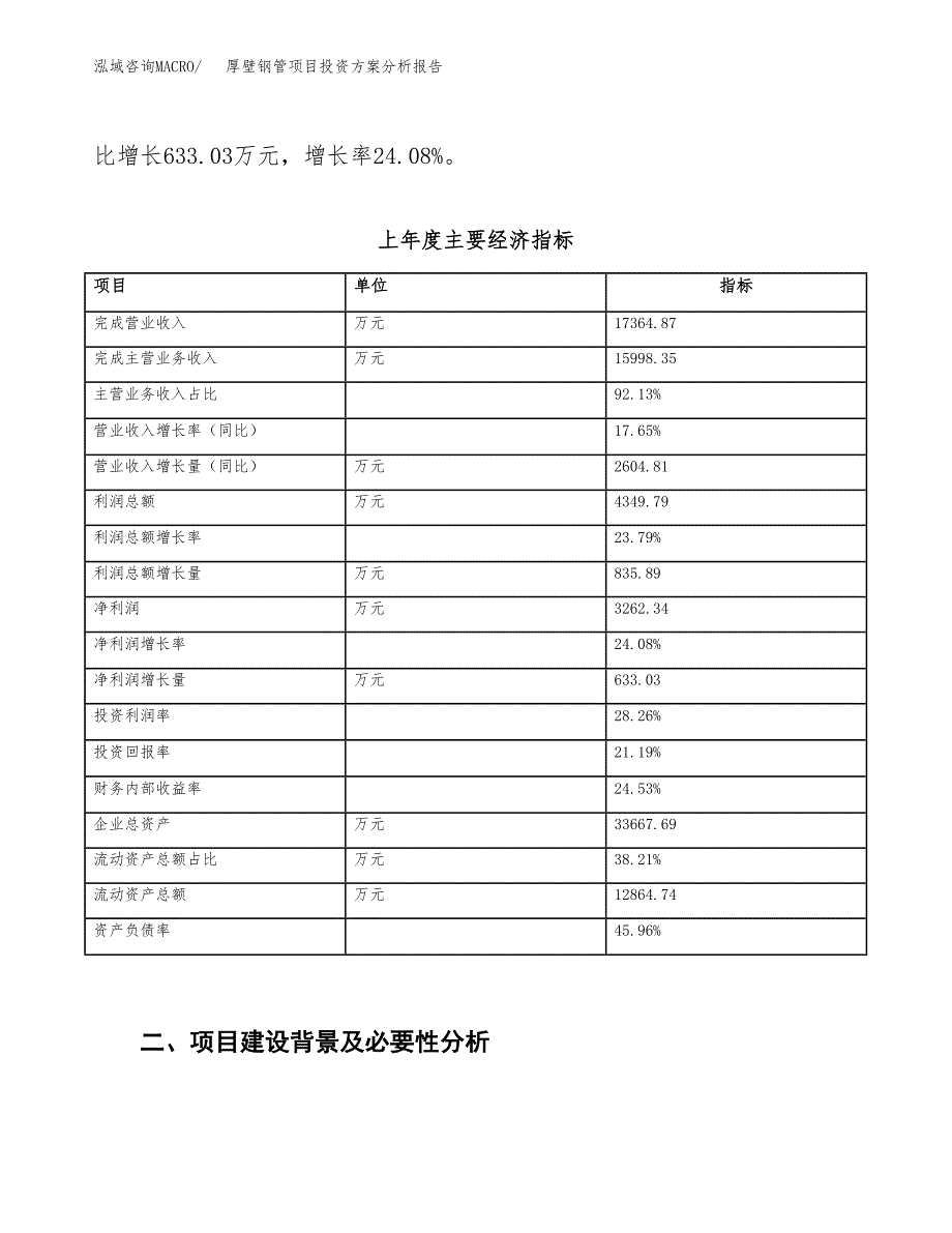 厚壁钢管项目投资方案分析报告.docx_第3页