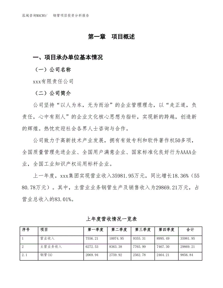 钢管项目投资分析报告（总投资20000万元）（90亩）_第2页