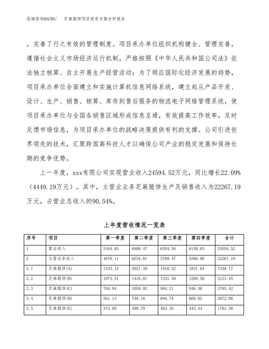 芝麻脆饼项目投资方案分析报告.docx_第2页