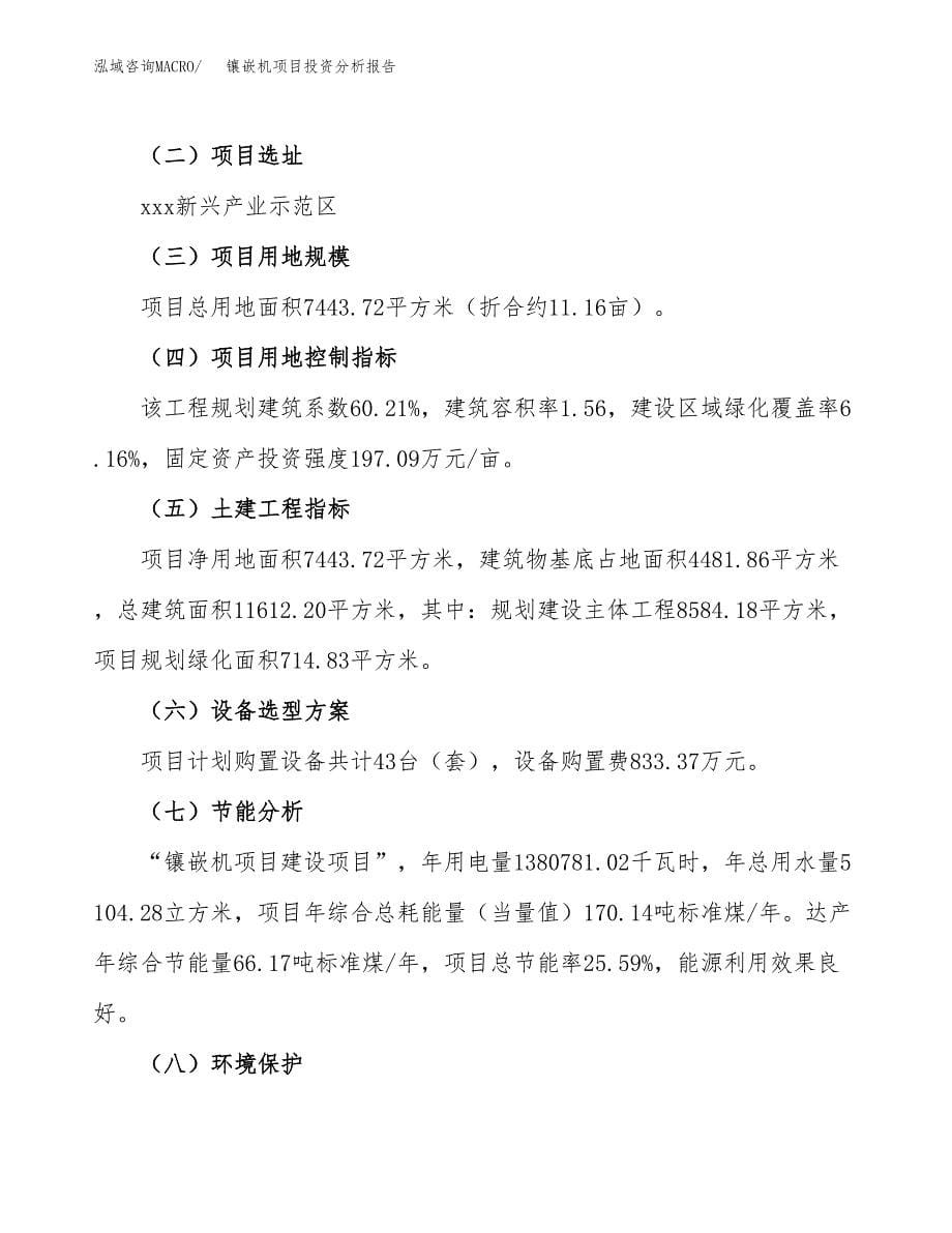 镶嵌机项目投资分析报告（总投资3000万元）（11亩）_第5页