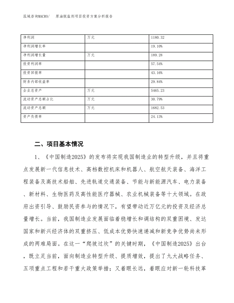 原油脱盐剂项目投资方案分析报告.docx_第3页