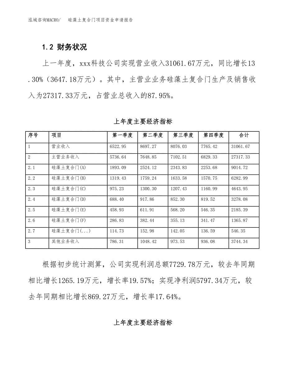 硅藻土复合门项目资金申请报告_第5页