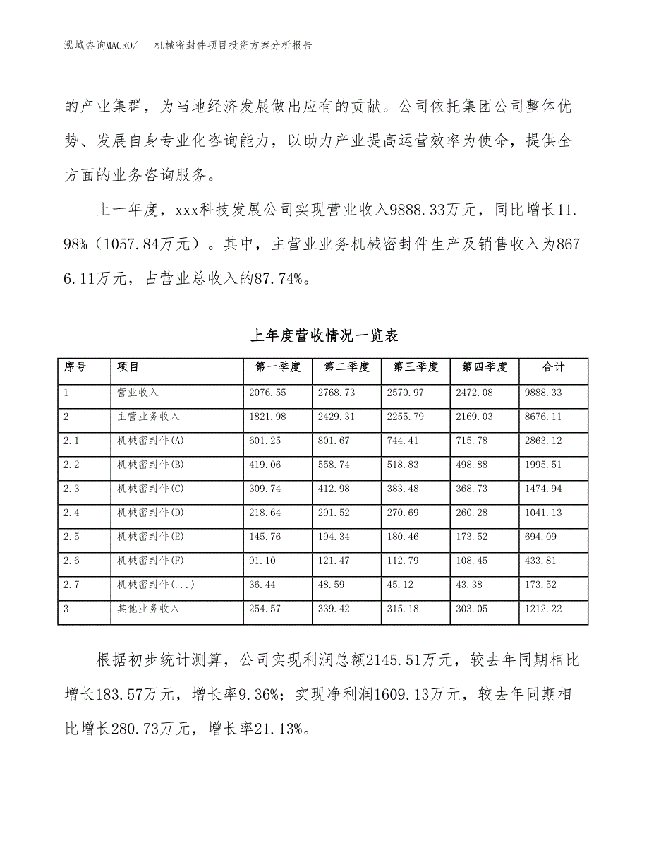 机械密封件项目投资方案分析报告.docx_第2页