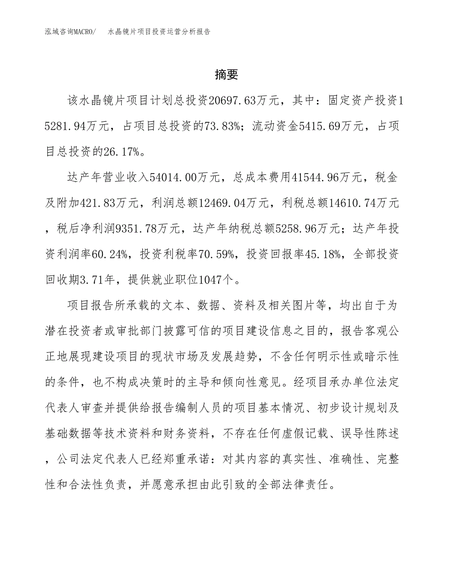 水晶镜片项目投资运营分析报告参考模板.docx_第2页