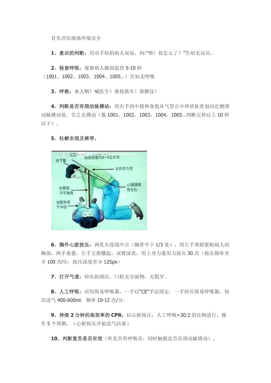 心肺复苏2015年国际新标准操作流程CPR精讲_第1页