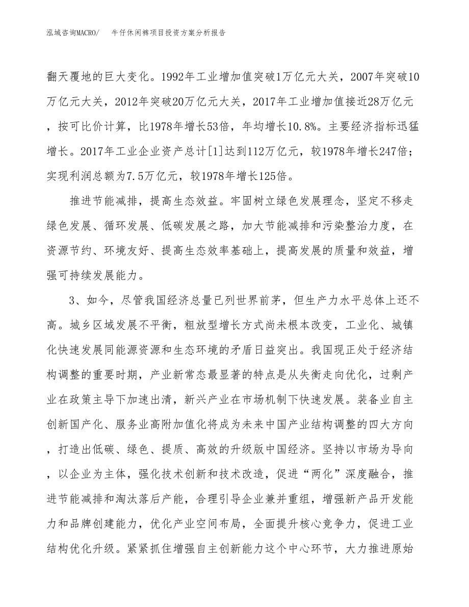 牛仔休闲裤项目投资方案分析报告.docx_第5页