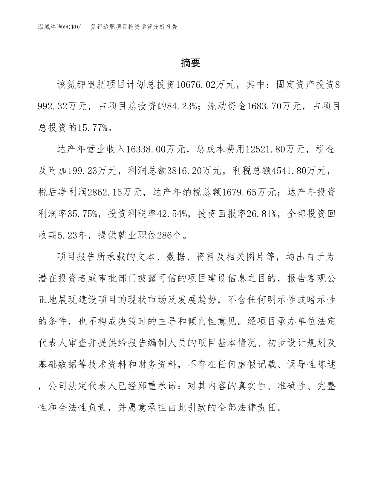 氮钾追肥项目投资运营分析报告参考模板.docx_第2页