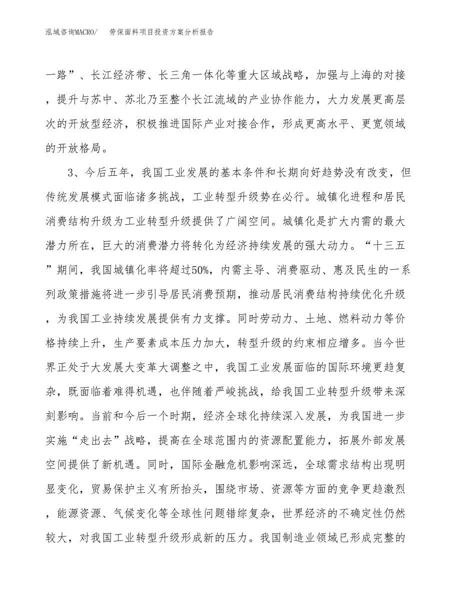 劳保面料项目投资方案分析报告.docx_第5页