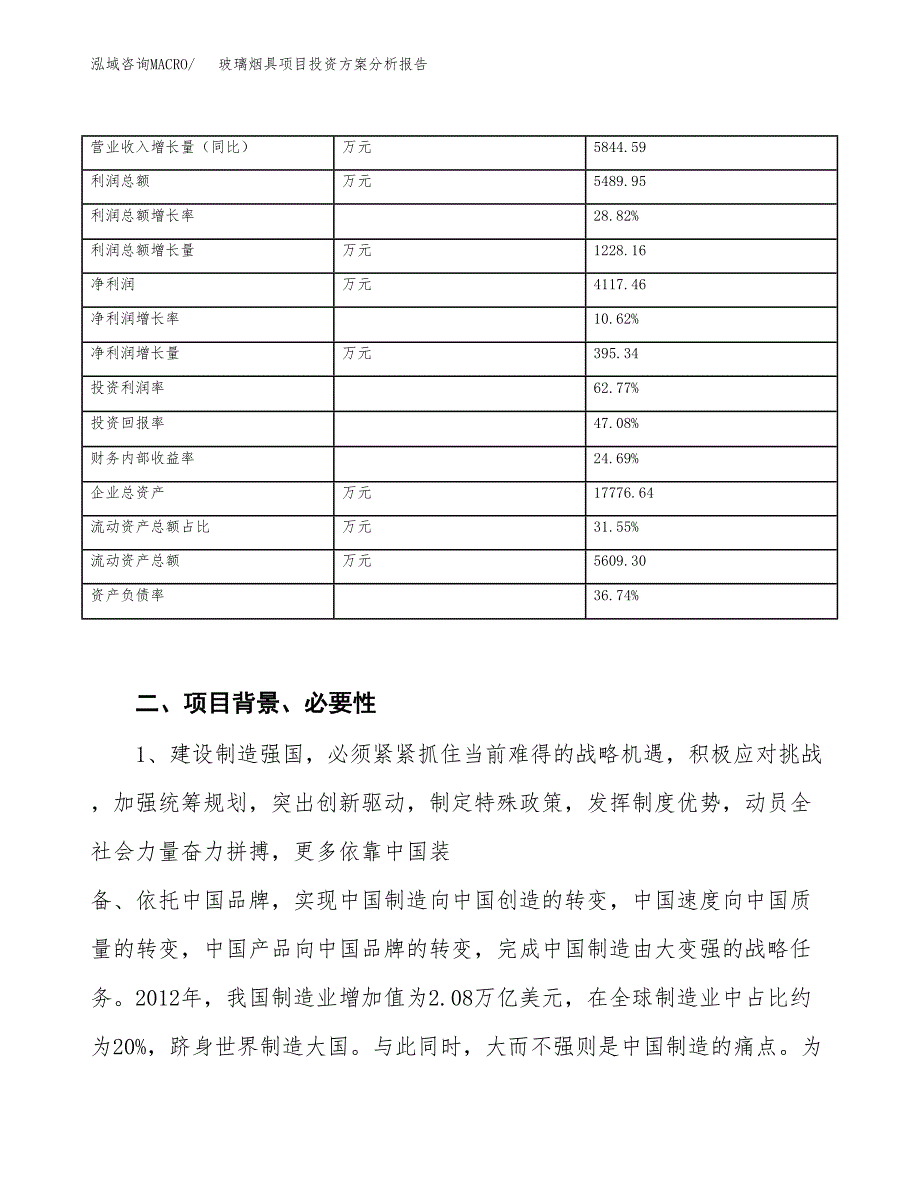 玻璃烟具项目投资方案分析报告.docx_第3页