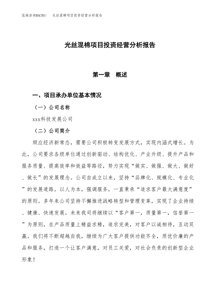 画苑卷烟项目投资经营分析报告模板.docx_第1页