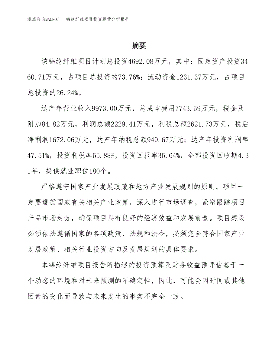 锦纶纤维项目投资运营分析报告参考模板.docx_第2页