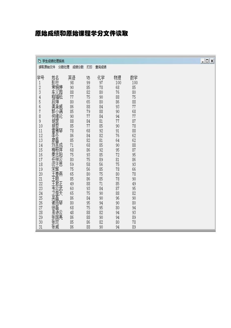 VB课程设计-学生成绩处理系统_第5页