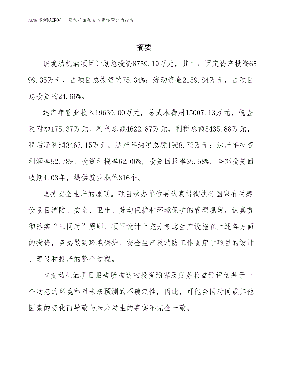 发动机油项目投资运营分析报告参考模板.docx_第2页