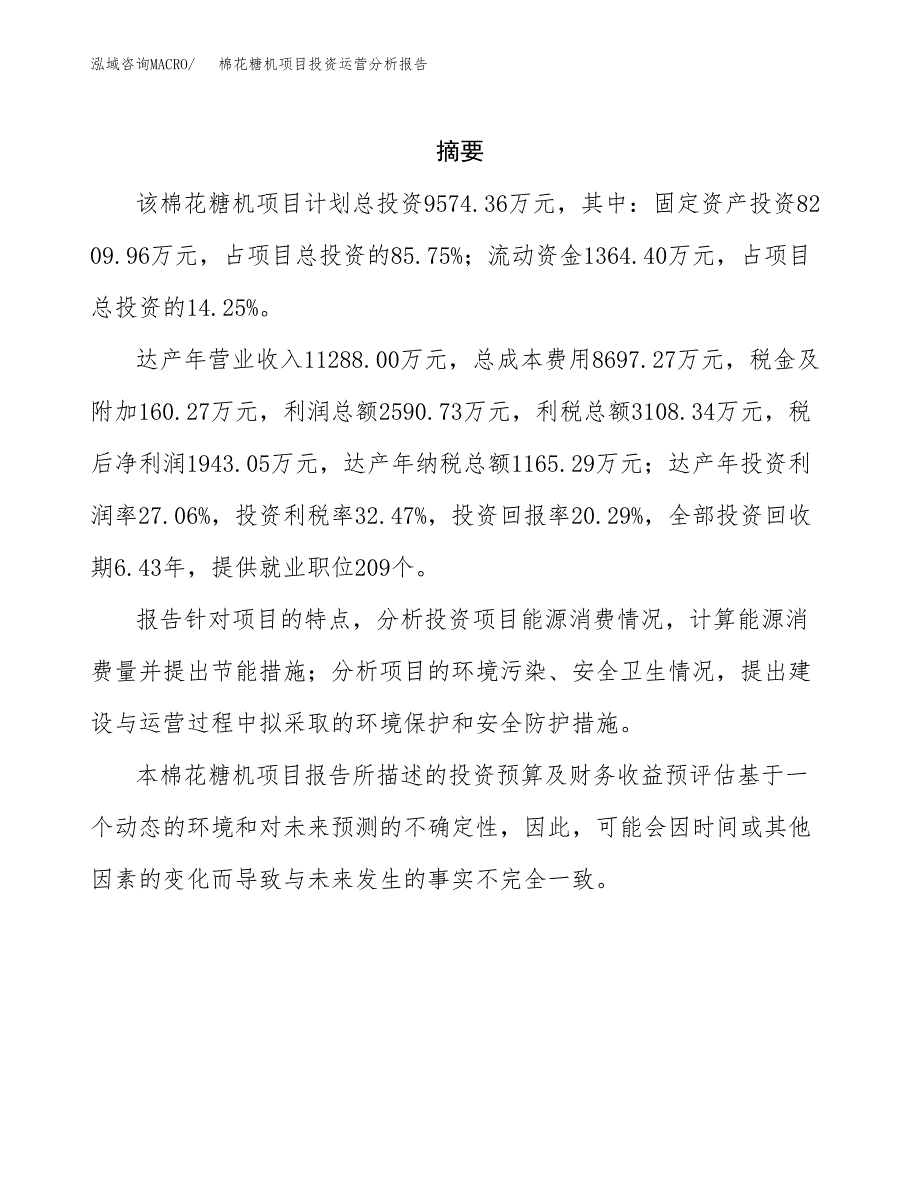 棉花糖机项目投资运营分析报告参考模板.docx_第2页