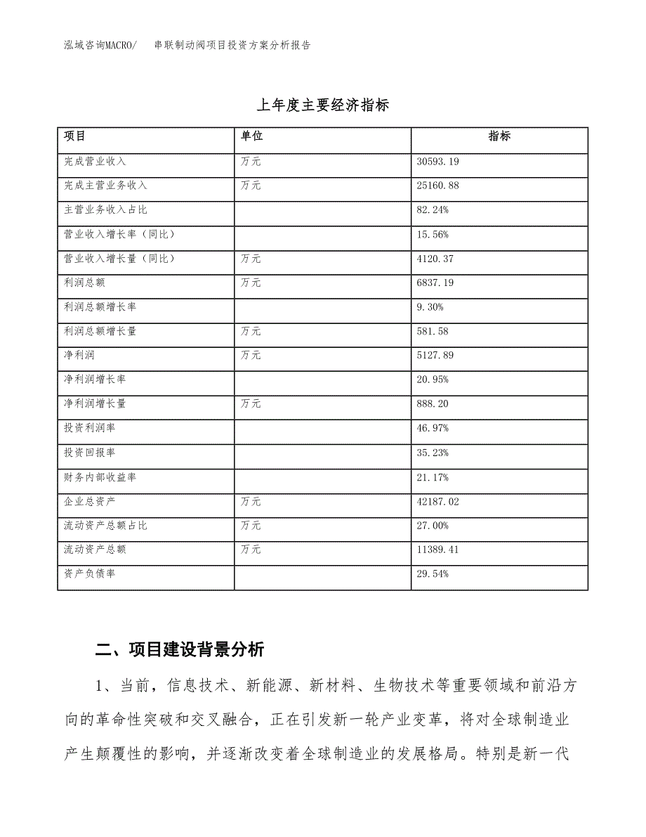 串联制动阀项目投资方案分析报告.docx_第3页