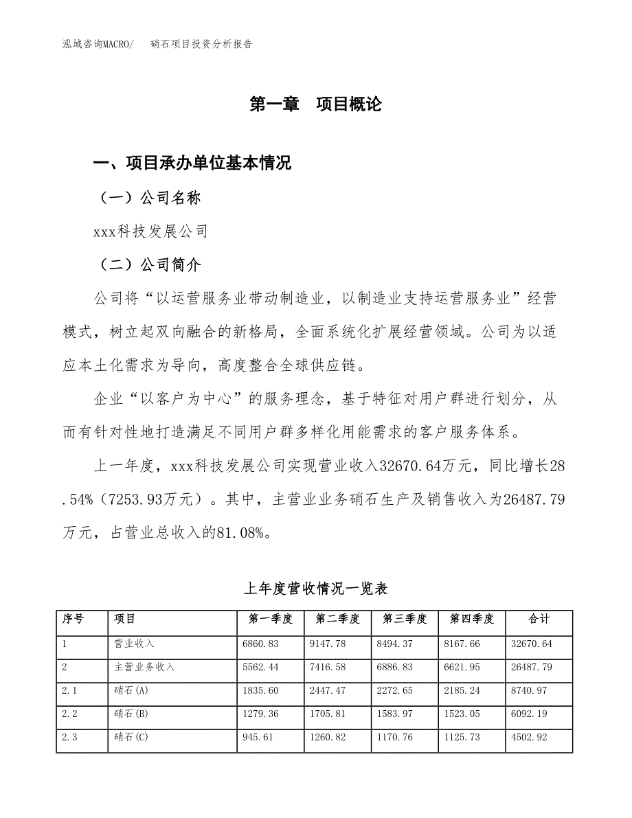 硝石项目投资分析报告（总投资23000万元）（83亩）_第2页